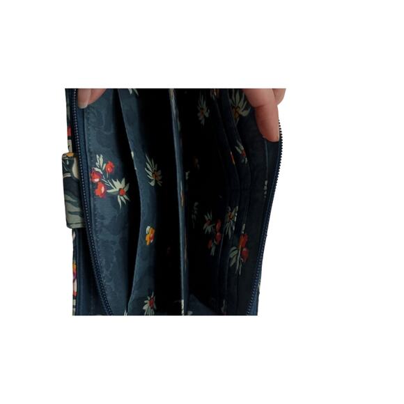 Vera Bradley cottagecore fairy floral wallet turnkey folding Forrest bluegreen - Picture 4 of 5